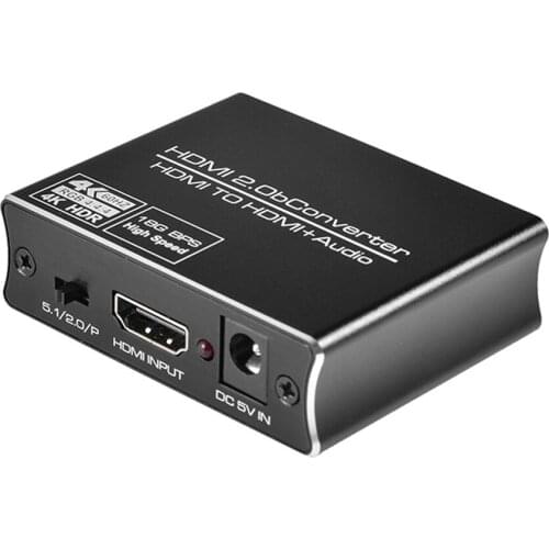 HDMI-compatible Audio Extractor 4K*2K 60Hz Stereo Extractor Converter Optical SPDIF + 3.5mm Audio Splitter Adapter