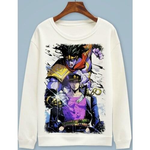 JoJos Bizarre Adventure Cosplay Hoodie Kujo Jotaro Cartoon Hoodies JoJo Winter Autumn Fleece Sweatshirts Casual Pullover