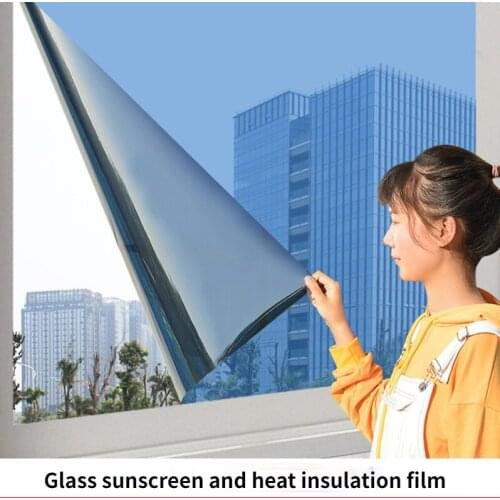Thickening Glass Pasted with Heat Insulation Film Balcony Window Pasted with One-way Perspective Reflective Sunshade Film