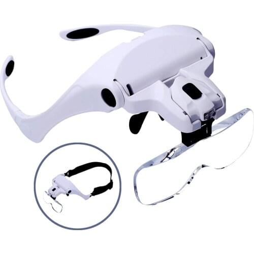 Permanent makeup accesories Microblading LED magnifying glass with 5 Len eyebrow tattoo tools for makeup/tattoo/grafting eyelash