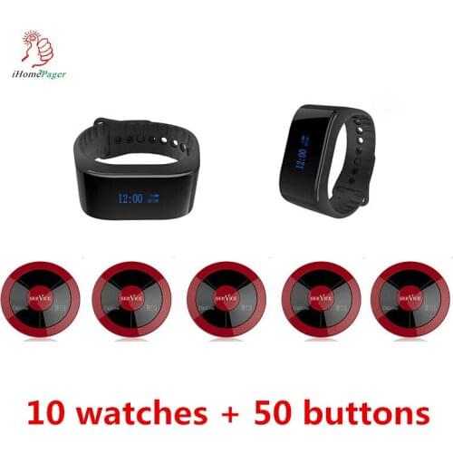 High Quality Wireless Table Pager Service Call Button System with Display Receiver Restaurant Cafe Auto 4S Shop Hospital