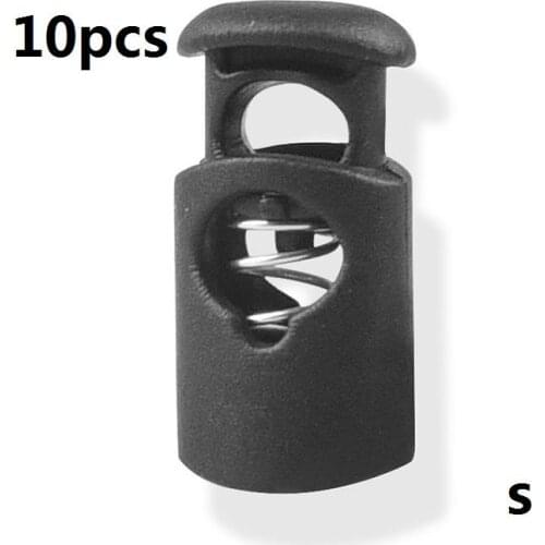 10pcs Push Cord Lock Spring Clasp Plastic Stoppers Ends Toggles Clip For Apparel Bungee Elastic Rope Parts