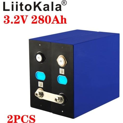 2PCS LiitoKala 3.2V 280Ah lifepo4 battery DIY 12V 24V 280AH Rechargeable battery pack for Electric car RV Solar Energy storage