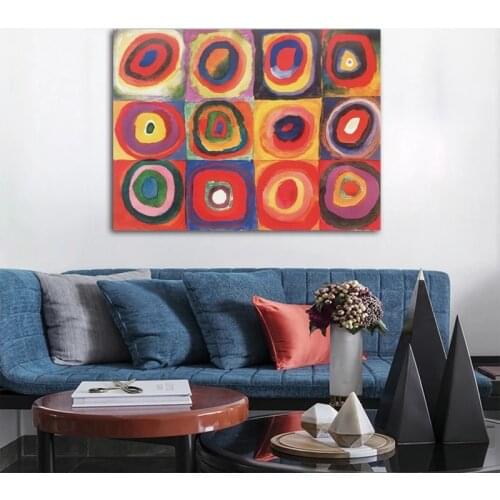 Abstractionism Multiple Colour Circle Canvas Painting Wall Art Nordic Posters and Prints Wall Pictures for Living Room Decor
