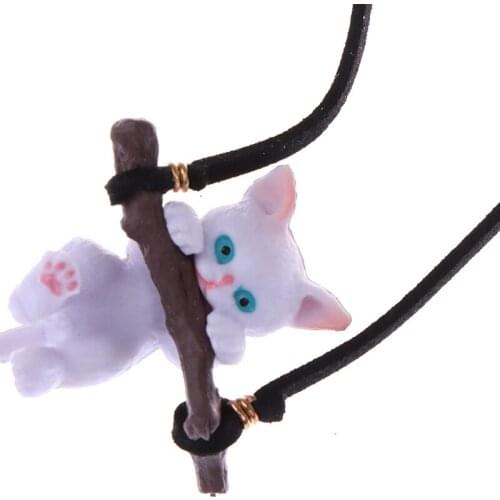 Car PVC Pendant Cute Branch Cat Rearview Mirror Pendant Car Interior Decoration