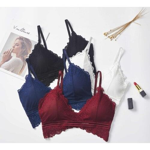 Sexy Wrapped Chest Wire Free Bra Lingerie Female Underwear Fashion Lace Bra Women Tube Top