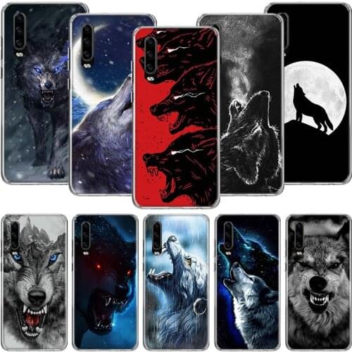 Angry Animal Wolf Fierce Phone Case For Huawei P30 P40 P20 P10 Mate 20 10 30 Lite Pro P Smart Z Plus Printing Cover Coque Shell