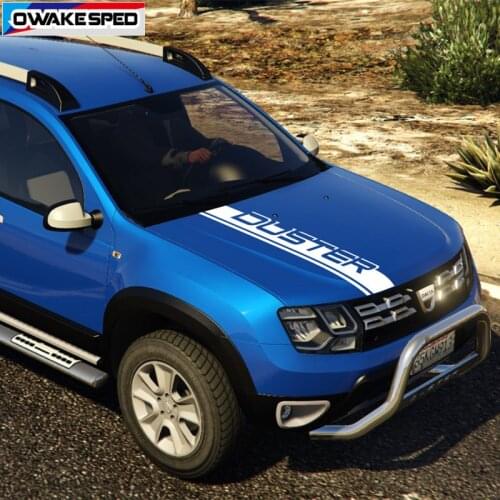 For Dacia Renault Duster Auto Bonnet Sport Stripes Car Styling Engine Cover Hood Decor Sticker Auto Exterior Vinyl Decals