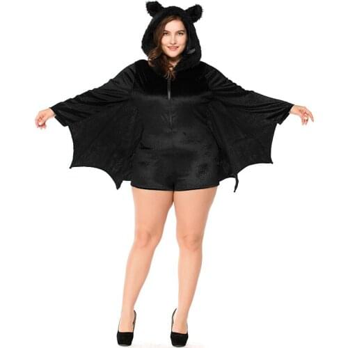 European and American Adult Halloween Cosplay Costume Female Black Bat Vampire Womens Clothing Game Uniform Temptation