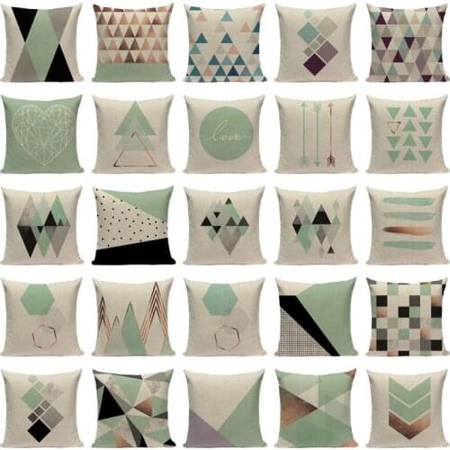 Geometric Tropical Pillow cushion Teal Blue Pillows Decorate Modern Turquoise Green decorative pillow vintage cushion covers