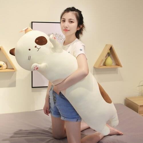 60-100cm 3 Style Cat Plush Toys Stuffed Animal Novel Kawaii Cat Pillow Lovely Kids Gift Toy Decor Doll High Quality Soft Pillows