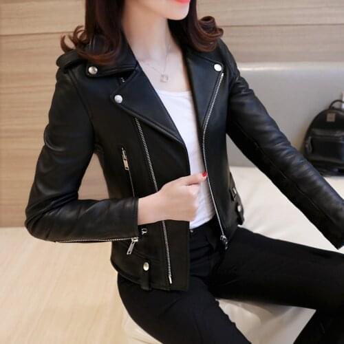 KMETRAM Womens Leather Jacket Streetwear Bomber Spring Jacket Women Clothes 2020 Korean PU Leather Coat Chaqueta Mujer MY3135