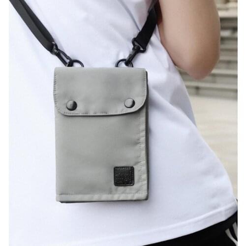 Hanging Neck Passport Bag Men ID Card Holder Wallet Waterproof Nylon Travel Portable Multifunction Money Ticket Wallet Unisex