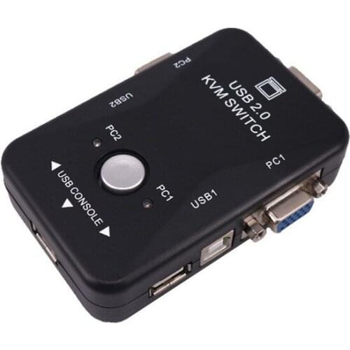 KVM Switcher 2 Port USB Manual VGA Switcher USB2 In 1 Out KVM Computer Switcher LED Indicator LED Indicator Hot Swap