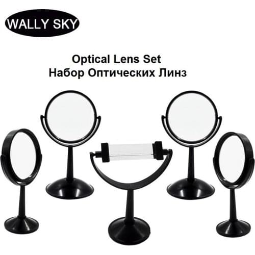 Optical Lens Set Concave Lens Convex Lens Concave Mirror Convex Mirror Triangular Prism Physic Experimental Equipment Instrument