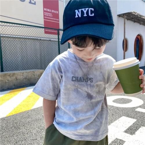 Baby Clothes Kids Boys Short Sleeve T Shirt 2020 Summer New Childrens Tie-dye Print Cotton T Shirt Toddler Cotton Top Tees 2-8Y