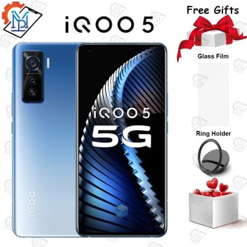 Original vivo iQOO 5 Mobile Phone 6.28inch 120Hz Screen Refresh Rate 8G+128G Snapdragon 865 Android 55W Dash Charging Smartphone