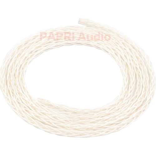 PAPRI Newest GS03 -8Cores DIY Upgrade Headphone Cable 4N OCC Silver Litz Structure Wire Hifi For Earphone Headsets Line