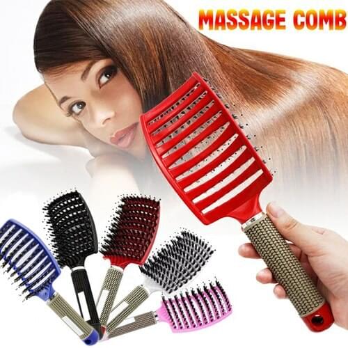 Anti-Detangle Hairbrush Women Hair Scalp Massage Comb Wet Curly Fluffy Hair Brush For Home&Salon Hairdressing Styling Tools