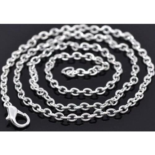DoreenBeads Retail Silver color Lobster Clasp Cable Link Chain Necklaces 18" sold per pack of 12
