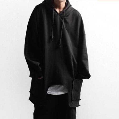 S-4xl Spring Hoodie Tops Korean Version Of The Loose Hooded Long Section Long-sleeved Sweatshirts Tide Personality Jackets