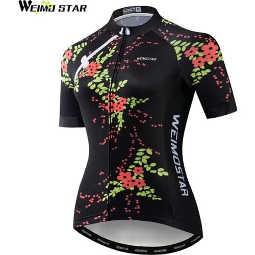 Weimostar High Quality Cycling Jersey Women Summer Short Sleeve Mountain Bike Jersey Quick Dry Bicycle Shirt Short Cycling Wear