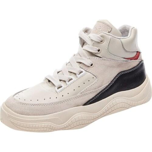 Color Matching High Sneakers Shoes Women 2019 New Autumn Models Wild Sports Ins Street Beat Tide Super Fire Torre Shoes