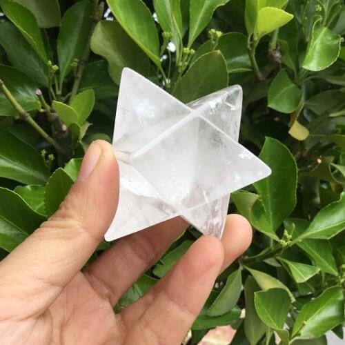 1 pc hot natural clear crystal Merkabah Pendulum Crystal Stones Merkaba Stars Pendant Jewelry Necklace Healing Energy Minera