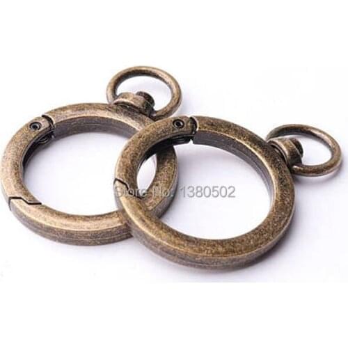 2pcs/lot unique Design silver and bronze color O Rings Openable clip buckles Spring buckle Snap Hooks for backpack