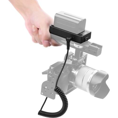 Andoer NP-F970 F750 Battery Plate Holder Adapter + FW50/FZ100/LP-E17 Dummy Battery Couplerfor Sony Nikon Canon EOS Fuji Cameras