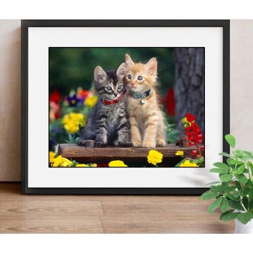 Diamond Embroidery Cat 5D Diamond Painting Cross Stitch Animal Picture Of Rhinestones Home Decor Christmas Gifts