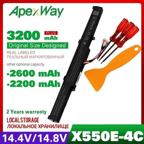 ApexWay 14.8V Laptop Battery For ASUS A41-X550E X450E X450 X450J X751L X751M X450JF F450 F450C F450V F450E A450