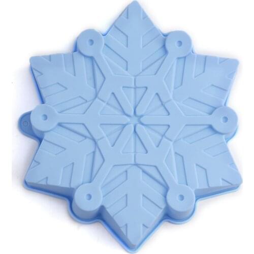 Big Cake Silicone Mold 8Inch Snowflake Shape Mousse Cake Bakeware DIY Toast Bread Baking Tool Chocolate Mold Jelly Pudding Molds