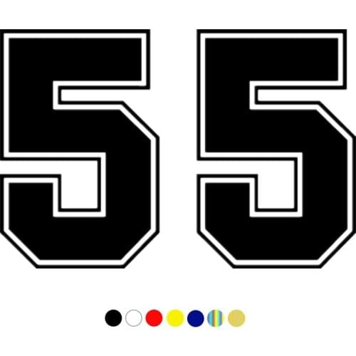 CS-10165# Funny Vinyl Decal Number 55 Car Sticker Waterproof Auto Decors on Truck Bumper Rear Window