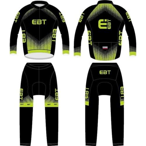 DIY design EBT team Cycling Jersey Pro Team long Sleeve Clothing set