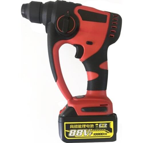Electric Hammer Impact Drill Brushless Cordless 88VF 800w 10000mAh Rechargeable Lithium-Ion Hammer 1/2 Battery Power Tools