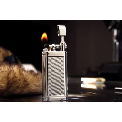 SPUNK gas lighter creative metal grinding wheel inflatable with Tobacco Pipe Tamper gentlemanly cigarette lighter