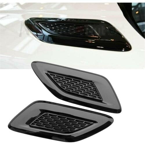 2Pcs Gloss Black ABS Car Styling Front Side Air Hood Vent Trims Cover For Land Rover Range Rover Sport L494 2014 2015 2016 2017