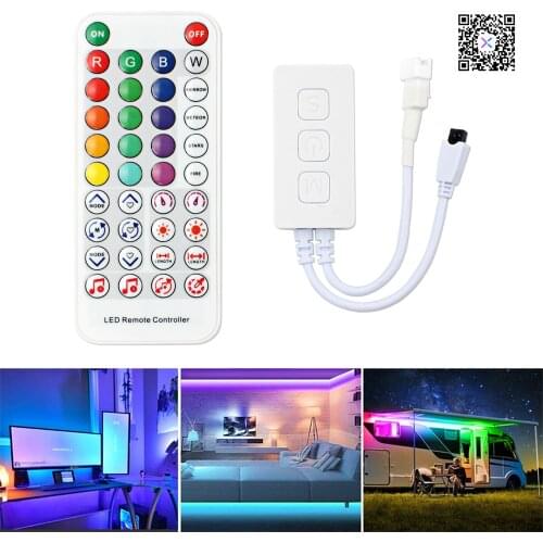 Bluetooth Controller WS2812B WS2811 For Addressable LED Strip Light SMD 5050 RGB LED Tape IR Music Smart Controller