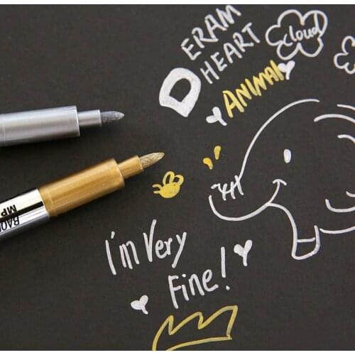 Metallic Color Marker Pen Art Craft Maker Pens Glass Metal Ceramic Plastic Writing Marking DIY Gift Album Stationery Supplies