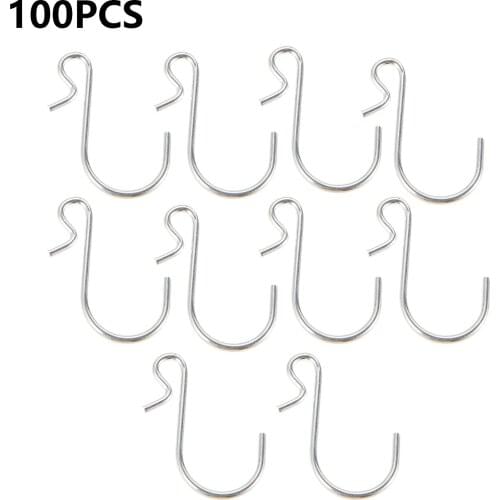 100 PCS 39*30mm S Type Metal Hangers Kitchen Bedroom Storage Racks Hanging Hooks for DIY Crafts Hanging Jewelry Key Chain Tags