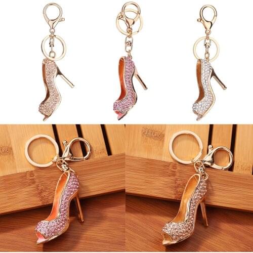 Fashion High Heels Rhinestones Women Bag Hanging Decor Bags Ornament