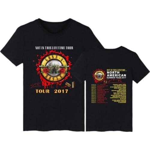 Mens t shirt 2020 new GUNS N ROSES t-shirt men women tshirt spring summer Punk skull Rose design t shirts Tops Tee brand Clothes
