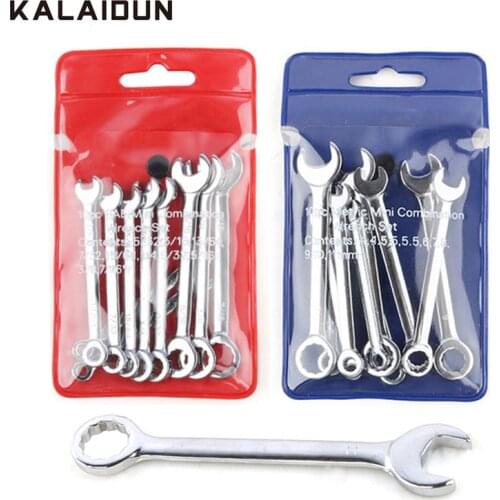 KALAIDUN Wrench Set Ratchets Universal Spanner Socket Keys Set 10 PCS Combination Metric Fine Tooth Gear Ring Car Repair Tools