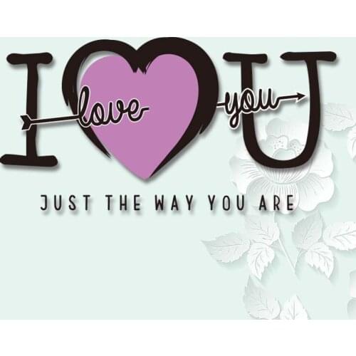 Love letter I LOVE YOU stripe printing sticker Heat transfer sticker for couples T-shirts Customizable pattern