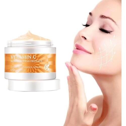 Orange Vitamin C Essence Cream Anti-oxidation Whitening Cream Hyaluronic Acid Firming Brightening Skin Hydrating Face Cream 25g