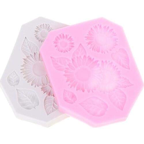 Tree Branches Sunflower Cake Silicone Molds Cupcake Fondant Cake Decorating Mold Chocolate Candy DIY kitchen Tools