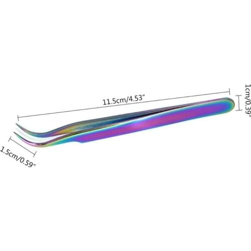 Q1FB Stainless Steel Volume Eyelash Extension Tweezer Lash Tweezer Precision Tweezer for Eyelash Extension Application Tool