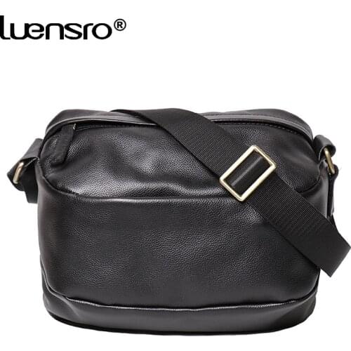 Genuine Leather Mens Casual Small Shoulder Bag Fashion Boys Crossbody Bags Male Leather Messenger Bag 2021 New Men Bags