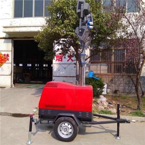 Trailer type 4 1000W Mobile lighting vehicle direct deal Export-oriented Packing in wooden case Optional LED